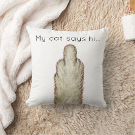 Cojín Decorativo Mi gato dice hola...