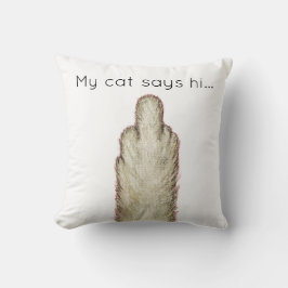 Cojín Decorativo Mi gato dice hola...
