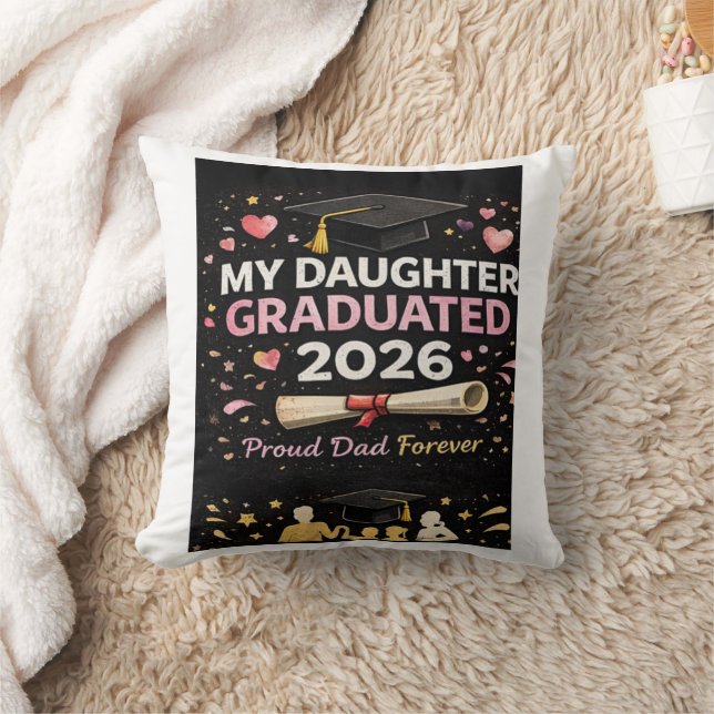 Cojín Decorativo Mi hija se graduó 2026 (Manta)