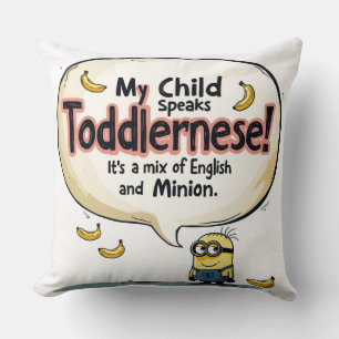 Cojín Decorativo Mi hijo habla "Toddlernese" Almohadón de lanzamien