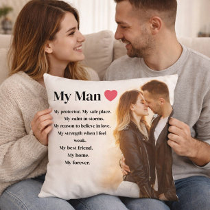 Cojín Decorativo Mi hombre cita de pareja romántica
