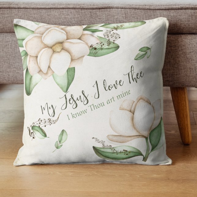 Cojín Decorativo Mi Jesús Amo La Magnolia Elegante (Subido por el creador)
