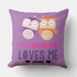 Cojín Decorativo Mi Madrina Me Ama -Owl