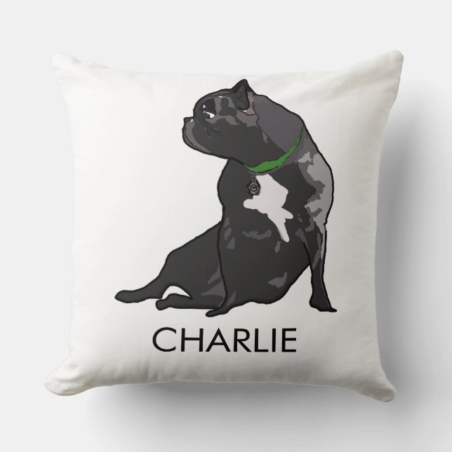 Cojín Decorativo Mi mejor amigo, bulldog francés (Anverso)