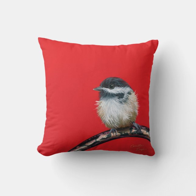 Cojín Decorativo "Mi pequeño Chickadee 2" (Anverso)