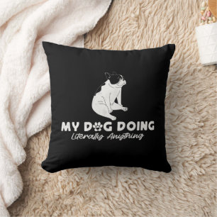 Cojín Decorativo Mi perezoso Bulldog inglés haciendo literalmente c