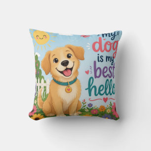 Cojín Decorativo Mi perro es mi mejor amigo – Frase de amor por los