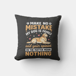 Cojín Decorativo Mi perro es una cita familiar