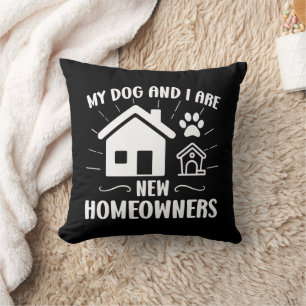Cojín Decorativo Mi perro y yo somos nuevos propietarios de perros