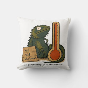 Cojín Decorativo Mi personalidad es un termómetro Arte de dragón ba