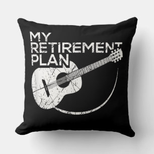 Cojín Decorativo Mi plan de retiro Músicos divertidos de guitarra