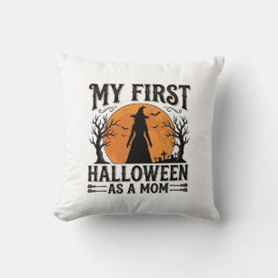 Cojín Decorativo Mi primer Halloween como mamá Vintage diseño de Ha
