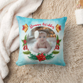 Cojín Decorativo Mi primer Navidad Azul