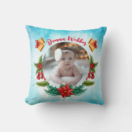 Cojín Decorativo Mi primer Navidad Azul