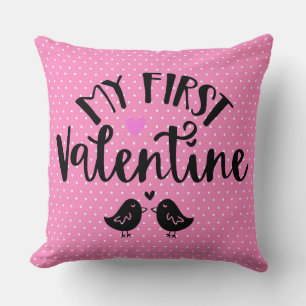 Cojín Decorativo Mi primer San Valentín/Cupido ¿Me amas Pillow?