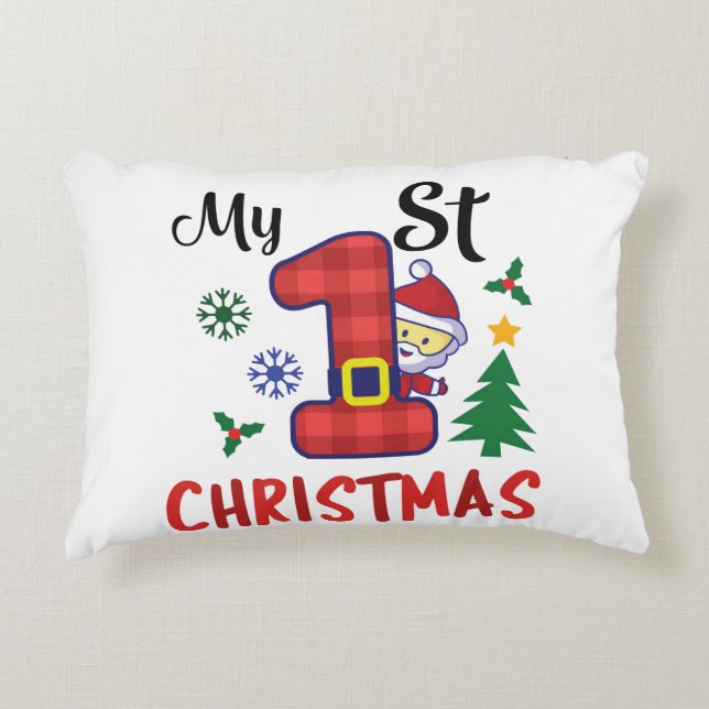 Cojín Decorativo Mi primera Navidad (Anverso)