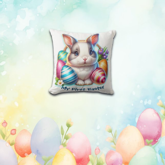 Cojín Decorativo Mi primera Pascua para los chicos | (Subido por el creador)