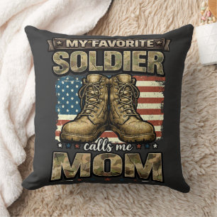 Cojín Decorativo Mi soldado favorito me llama mamá