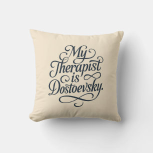 Cojín Decorativo Mi terapeuta es Fyodor Dostoevsky Mug