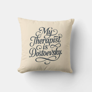 Cojín Decorativo Mi terapeuta es Fyodor Dostoevsky Mug