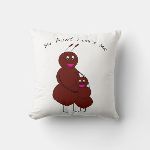 Cojín Decorativo Mi tía me ama Hormiga Tía y sobrino lindos