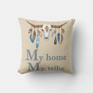 Cojín Decorativo Mi tribu Boho Cráneo