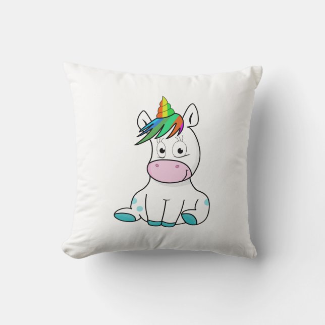 Cojín Decorativo Mi unicornio lindo (Anverso)