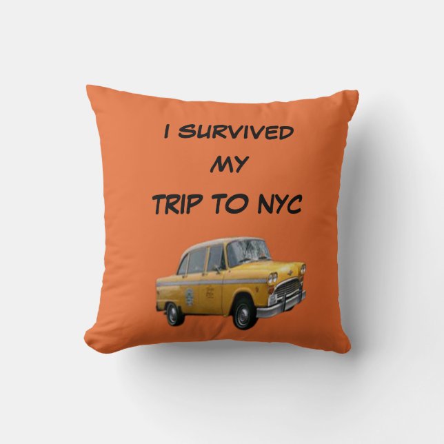 Cojín Decorativo Mi viaje a la camiseta de Nueva York (Anverso)