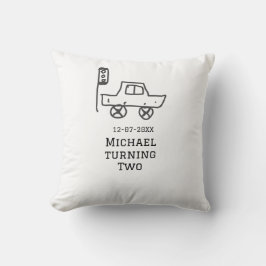 Cojín Decorativo Michael turning two birthday toy car traffic light