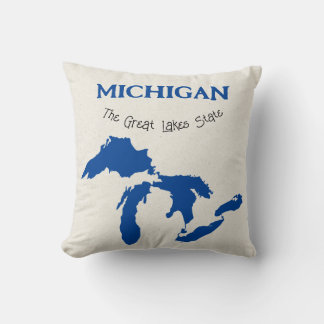 Cojín decorativo Michigan "El Estado de los Grande