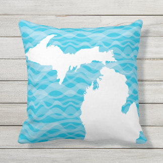 Cojín Decorativo Michigan Map Yooper Unsalder Michigander