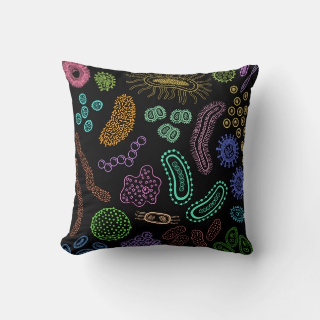 Cojín Decorativo Microbios (Anverso)