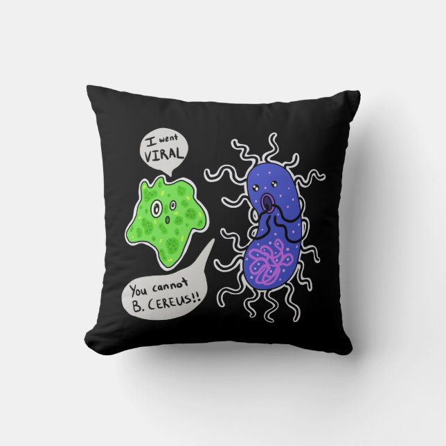 Cojín Decorativo Microbios Virales (Anverso)