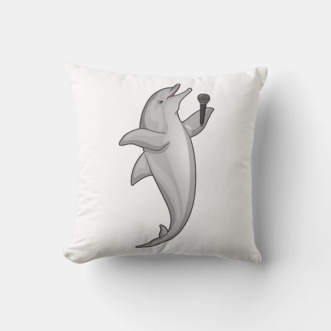 Cojín Decorativo Micrófono Dolphin Singer (Anverso)