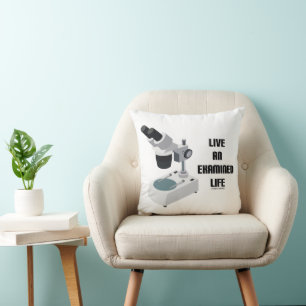 Cojín Decorativo Microscopio Compuesto de Consejos para Vivir una V