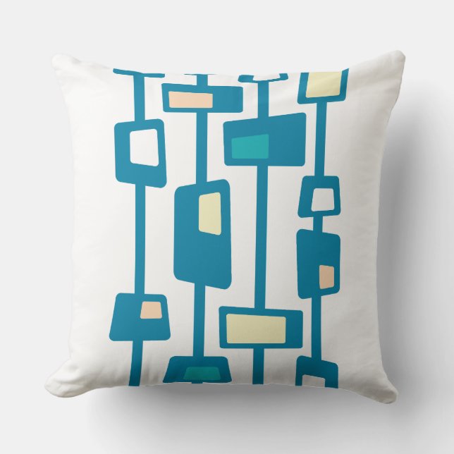 Cojín Decorativo Mid Century Funky Blocks Celadon Blue (Anverso)