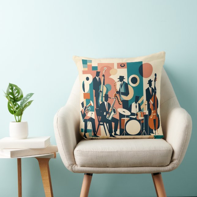 Cojín Decorativo Mid Century Jazz Age Sextet (Silla)