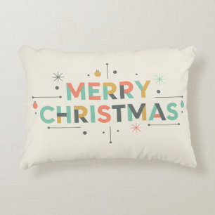 Cojín Decorativo Mid-Century Merry Christmas – Retro Style