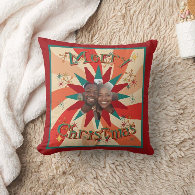 Cojín Decorativo Mid Century Modern Christmas Sputnik Stars Photo (Manta)