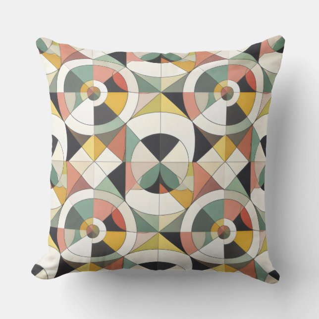 Cojín Decorativo Midcentury Orbit Geometric (Anverso)