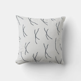Cojín Decorativo Midnight Garden Light Grey Abstract Sketchy Lines