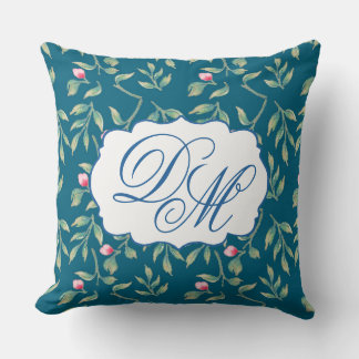 Cojín Decorativo Midnight Teal Wedding Keepsake Throw Pillow