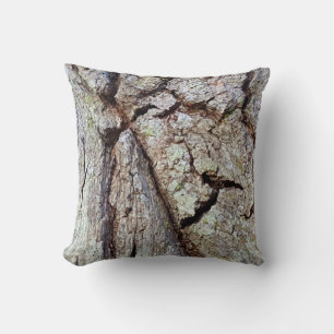 Cojín Decorativo Mighty Oak Tree Bark Rustic Country Nature Photo