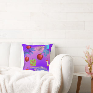 Cojín Decorativo Mikitiez calavera roja veneno de manzana tóxica ve