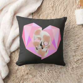 Cojín Decorativo Mikitiez dreamer tatuaje de cráneo rosa playa de a