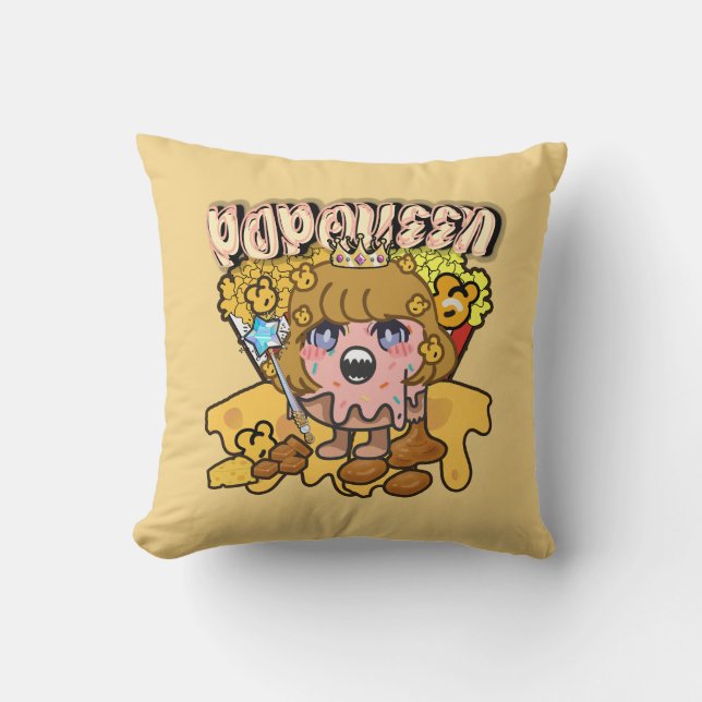 Cojín Decorativo Mikitiez popqueen popcorn moivenight cinema (Anverso)