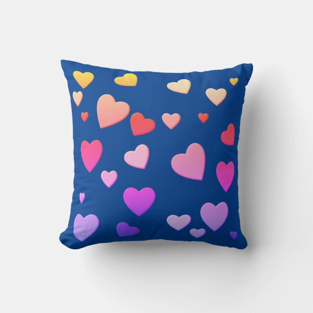 Cojín Decorativo mil corazones para ti (Anverso)