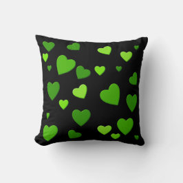 Cojín Decorativo mil corazones verdes para ti