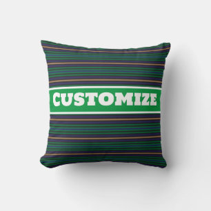 Cojín Decorativo Military inspiration abstract green stripes 