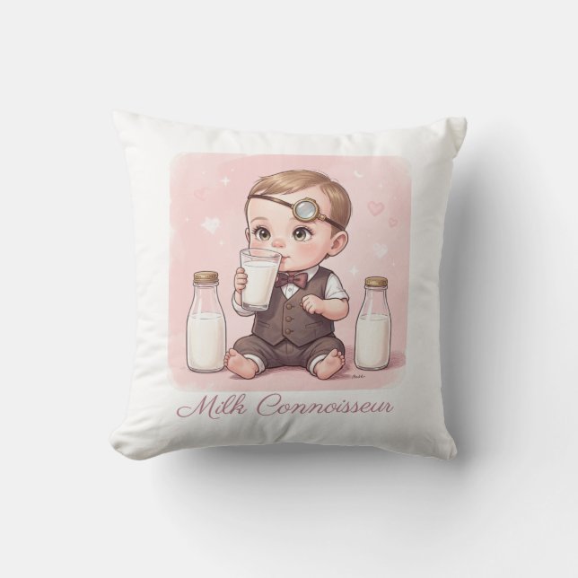 Cojín Decorativo Milk Connoisseur Baby Girl Print Nursery (Anverso)